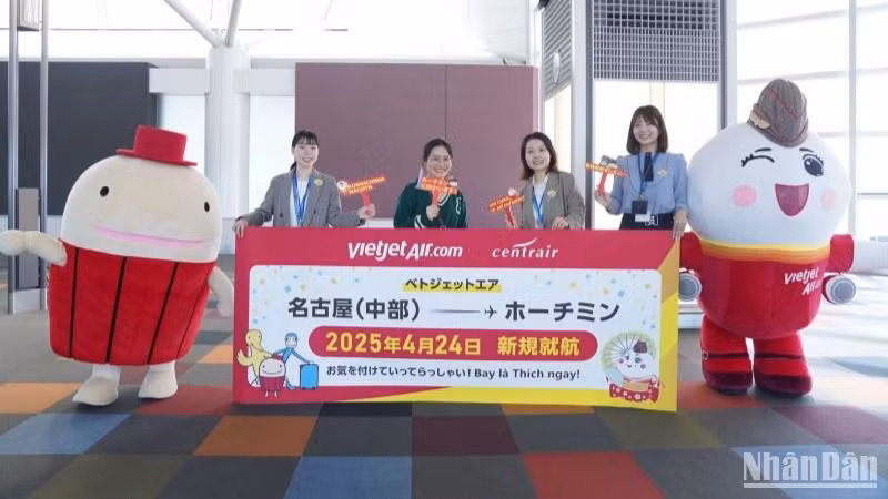 Vietjet khai trương đường bay mới kết nối Thành phố Hồ Chí Minh với Nagoya và Fukuoka (Nhật Bản).