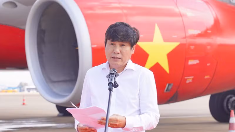 Cục trưởng Hàng không Việt Nam Đinh Việt Thắng phát biểu. Cục trưởng Hàng không Việt Nam Đinh Việt Thắng phát biểu.