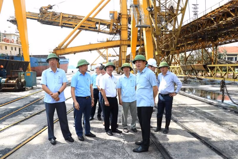 Bí thư Đảng ủy, Chủ tịch Hội đồng thành viên Tập đoàn TKV Ngô Hoàng Ngân (trên cùng) kiểm tra tình hình sản xuất tại Công ty Tuyển than Cửa Ông. Bí thư Đảng ủy, Chủ tịch Hội đồng thành viên Tập đoàn TKV Ngô Hoàng Ngân (trên cùng) kiểm tra tình hình sản xuất tại Công ty Tuyển than Cửa Ông.