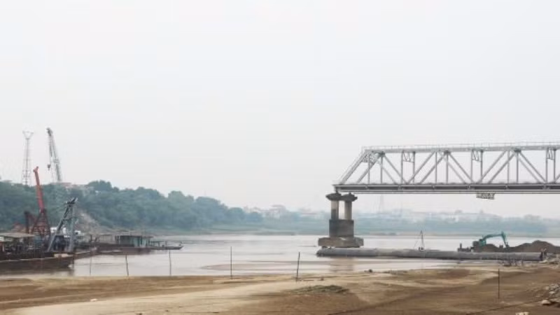 Hiện trạng vị trí cầu Phong Châu cũ.