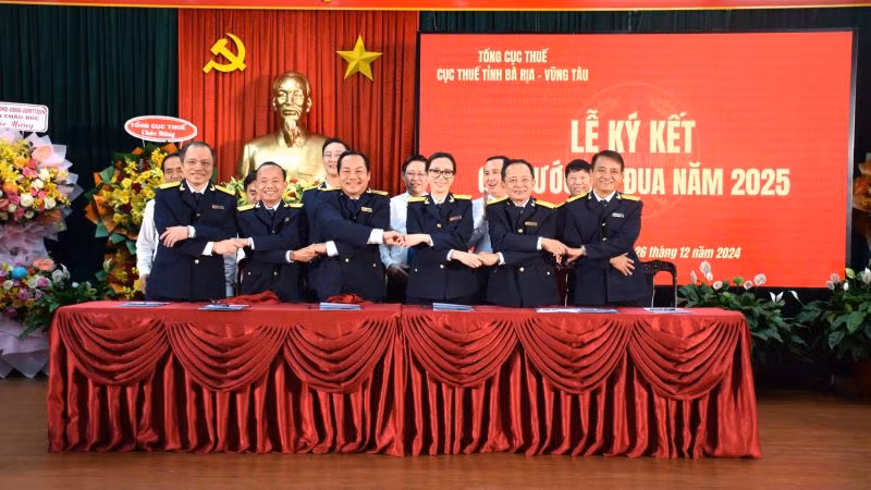 Giao ước thi đua hoàn thành xuất sắc nhiệm vụ năm 2025 của ngành thuế Bà Rịa-Vũng Tàu.