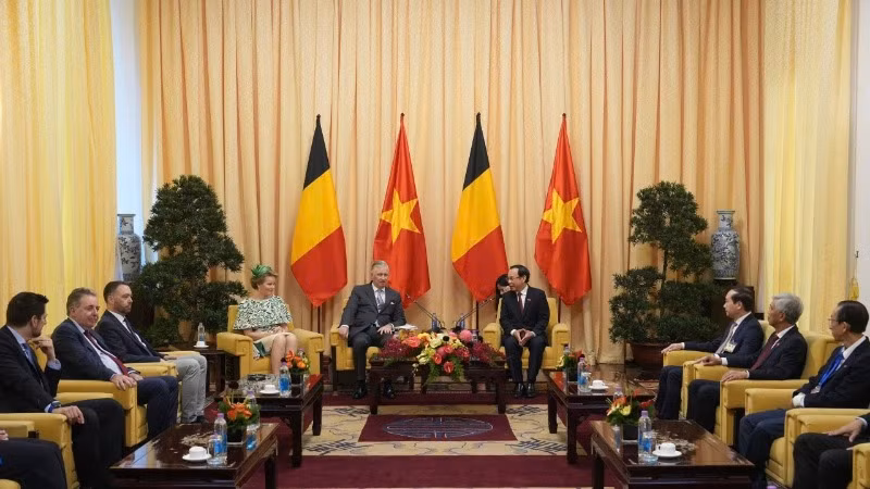 Toàn cảnh buổi hội kiến.