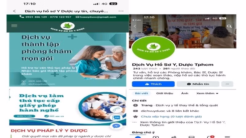 Trang website giả mạo