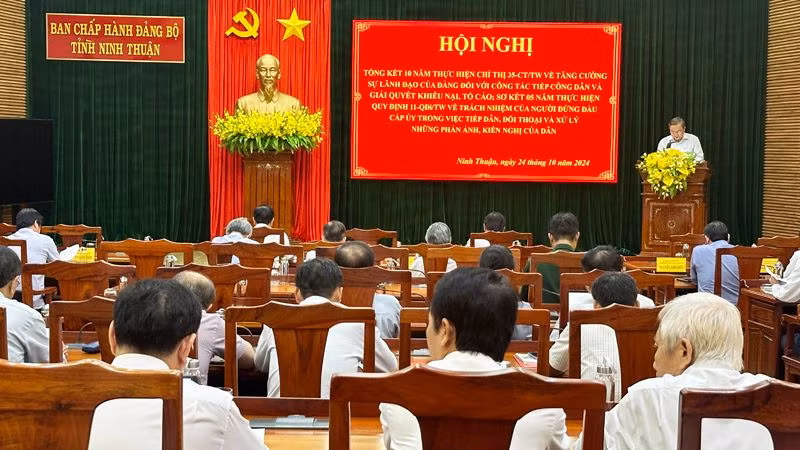 Quang cảnh buổi hội nghị. (Ảnh: NGUYỄN TRUNG)
