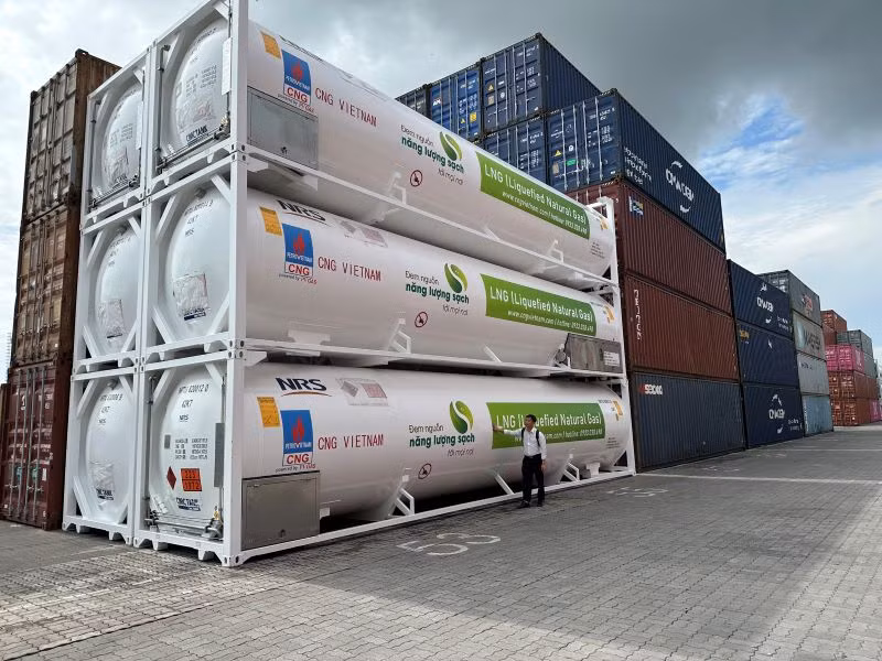 LNG ISO container được cung cấp bởi tập đoàn NRS Nhật Bản.