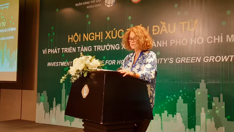 Bà Carolyn Turk, Giám đốc quốc gia Ngân hàng Thế giới tại Việt Nam phát biểu tại hội nghị. Bà Carolyn Turk, Giám đốc quốc gia Ngân hàng Thế giới tại Việt Nam phát biểu tại hội nghị.