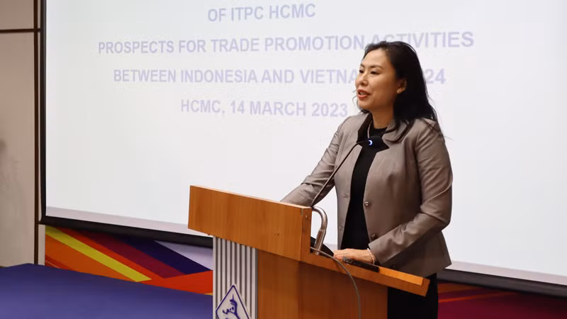 Lãnh đạo Trung tâm Xúc tiến Thương mại và Đầu tư Thành phố Hồ Chí Minh phát biểu tại hội thảo. Lãnh đạo Trung tâm Xúc tiến Thương mại và Đầu tư Thành phố Hồ Chí Minh phát biểu tại hội thảo.