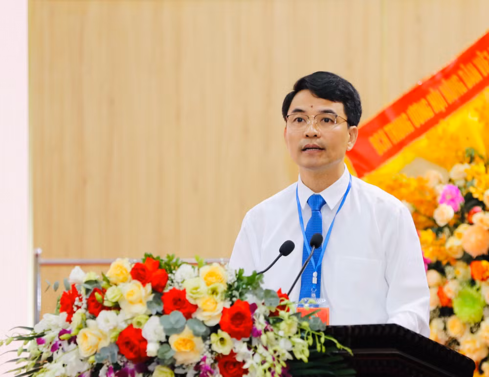 Đồng chí Đinh Hồng Thái, tái đắc cử giữ chức Chủ tịch Hội Nông dân tỉnh Ninh Bình khóa VII, nhiệm kỳ 2023-2028. (Ảnh: Đức Lam)