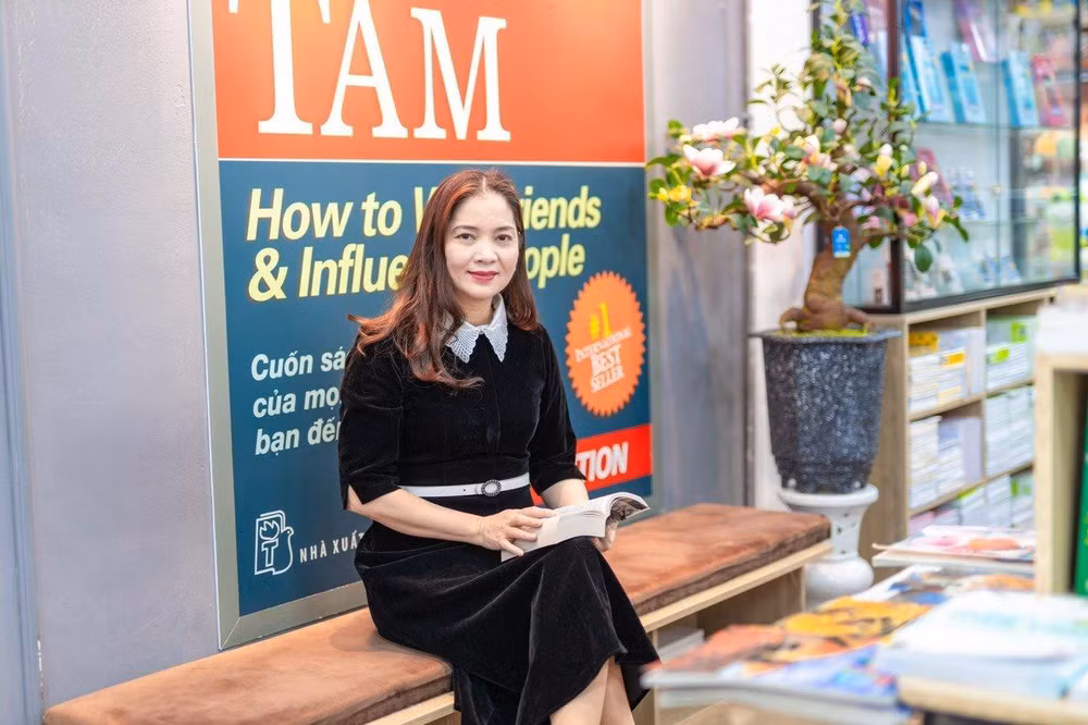 Bà Kim Thoa - CEO Tân Việt Books - người truyền lửa văn hóa đọc đến mọi người, mọi nhà. (Ảnh: NVCC)