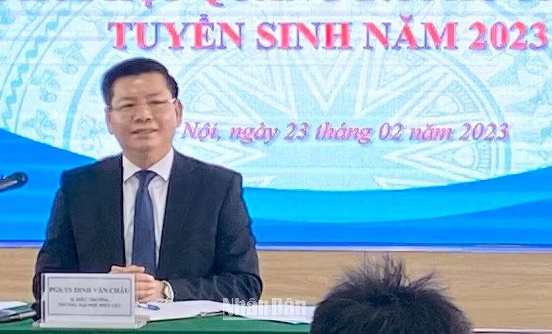 PGS, TS Đinh Văn Châu, Quyền Hiệu trưởng Trường đại học Điện lực thông tin về phương thức tuyển sinh năm 2023
