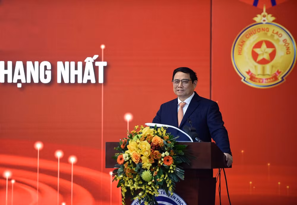 Thủ tướng Phạm Minh Chính phát biểu tại Hội nghị. Thủ tướng Phạm Minh Chính phát biểu tại Hội nghị.