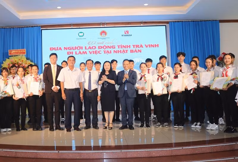 Các thanh niên tỉnh Trà Vinh đã trúng tuyển và sẽ được làm việc tại Nhật Bản trong thời gian tới.