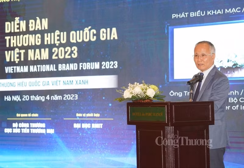 Thứ trưởng Trần Quốc Khánh phát biểu tại Lễ khai mạc Tuần lễ Thương hiệu quốc gia và Diễn đàn quốc tế Thương hiệu quốc gia Việt Nam 2023. Thứ trưởng Trần Quốc Khánh phát biểu tại Lễ khai mạc Tuần lễ Thương hiệu quốc gia và Diễn đàn quốc tế Thương hiệu quốc gia Việt Nam 2023.