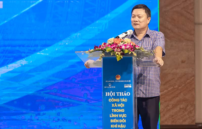 Cục trưởng Cục Bảo trợ xã hội Tô Đức phát biểu tại chương trình. (Ảnh: Ban tổ chức) Cục trưởng Cục Bảo trợ xã hội Tô Đức phát biểu tại chương trình. (Ảnh: Ban tổ chức)