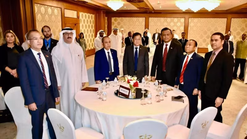 Các đại biểu tham dự Lễ kỷ niệm 30 năm ký Hiệp định Thương mại Việt Nam-Kuwait (Ảnh: Đại sứ quán Việt Nam tại Kuwait)