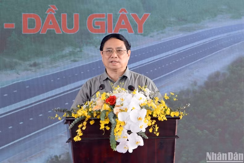 Thủ tướng Phạm Minh Chính phát biểu tại buổi lễ.