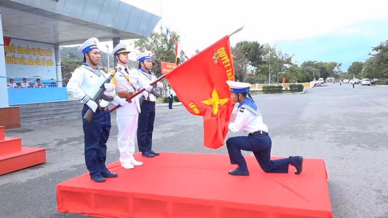 Chiến sĩ tuyên thệ. (Ảnh: CTV HQ) 