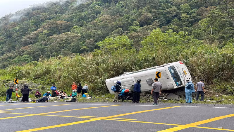 Hiện trường vụ tai nạn. (Ảnh: CTV) 