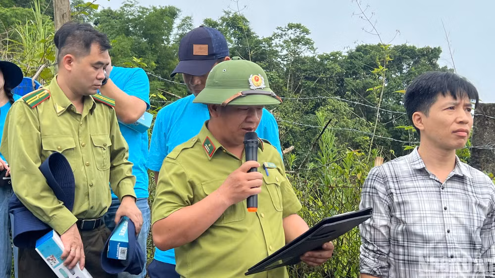 Ông Sùng A Vàng, Phó Ban Quản lý Khu Bảo tồn thiên nhiên Hang Kia-Pà Cò phát biểu tại sự kiện. Ông Sùng A Vàng, Phó Ban Quản lý Khu Bảo tồn thiên nhiên Hang Kia-Pà Cò phát biểu tại sự kiện.