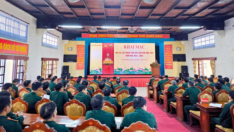 Quang cảnh khai mạc hội thi.