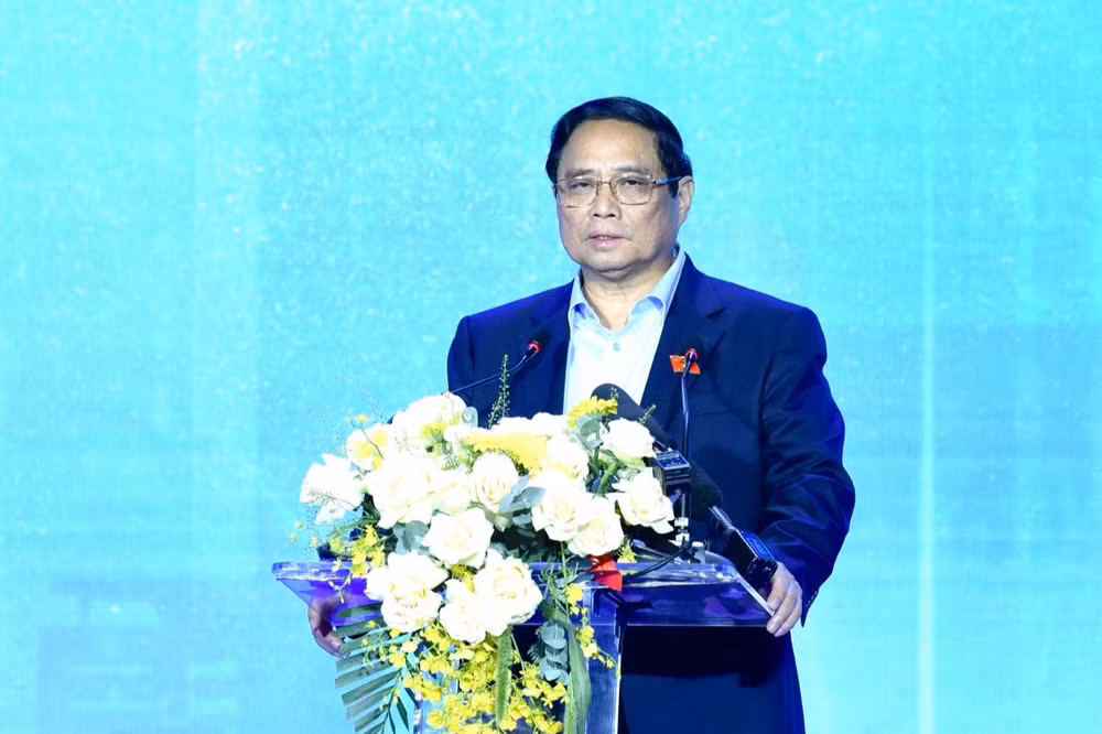 Thủ tướng Phạm Minh Chính phát biểu ý kiến tại hội nghị.