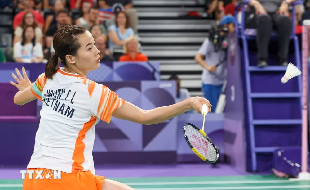 Nguyễn Thùy Linh dừng bước tại vòng bảng Olympic Paris 2024. (Ảnh: Hoàng Linh/TTXVN)