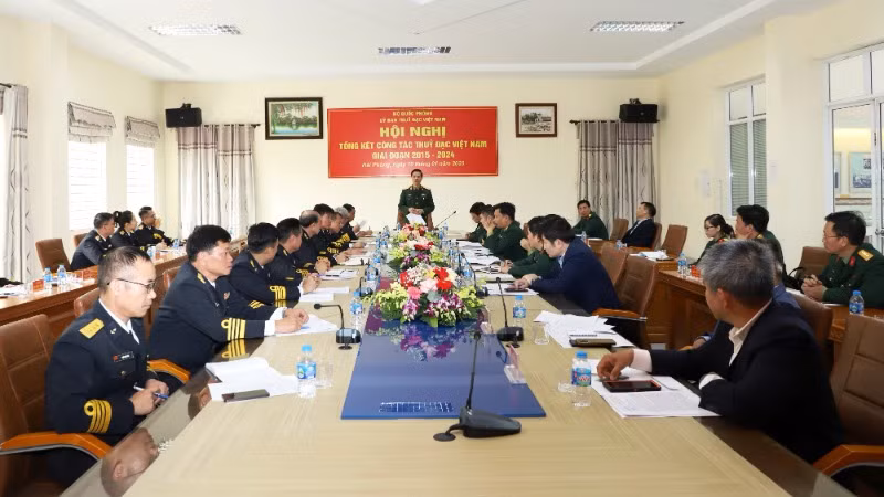 Quang cảnh hội nghị tổng kết công tác thủy đạc Việt Nam giai đoạn 2015-2024.