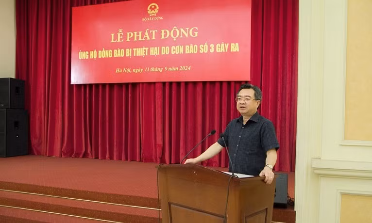 Bộ trưởng Xây dựng Nguyễn Thanh Nghị phát biểu tại lễ phát động. Bộ trưởng Xây dựng Nguyễn Thanh Nghị phát biểu tại lễ phát động.
