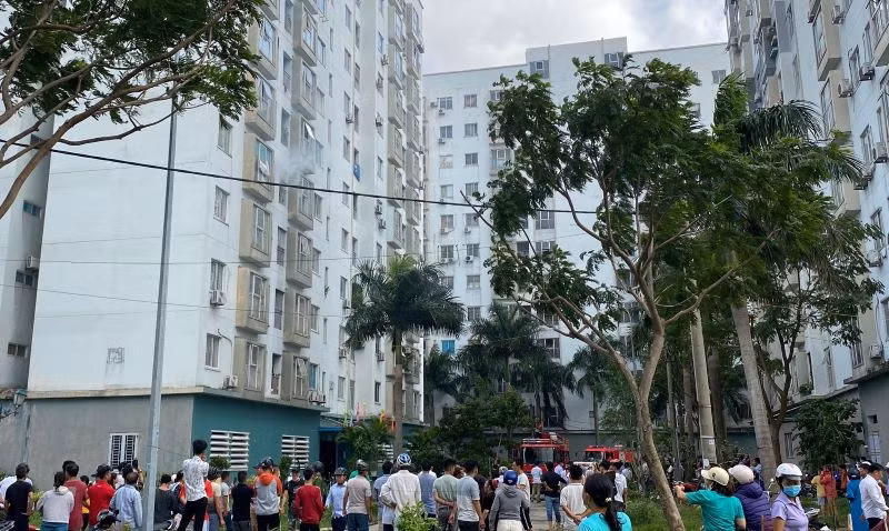Khu chung cư nơi xảy ra vụ cháy.