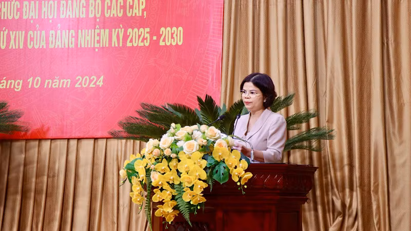 Phó Bí thư Thường trực Tỉnh ủy Bắc Ninh Nguyễn Hương Giang phát biểu kết luận. Phó Bí thư Thường trực Tỉnh ủy Bắc Ninh Nguyễn Hương Giang phát biểu kết luận.