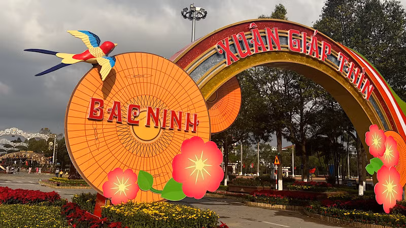 Đại cảnh chào Xuân. Đại cảnh chào Xuân.