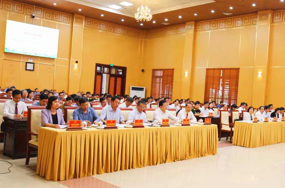 Toàn cảnh Hội nghị sơ kết giữa nhiệm kỳ thực hiện Nghị quyết Đại hội Đại biểu Đảng bộ tỉnh Bắc Ninh.