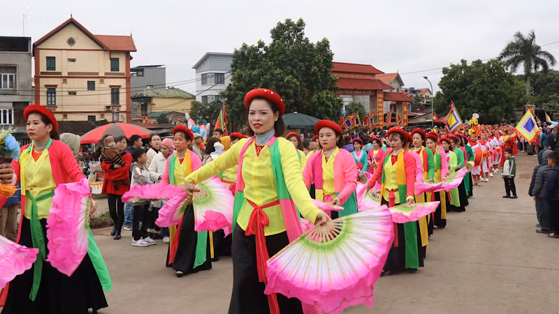 Đám rước trong lễ hội.