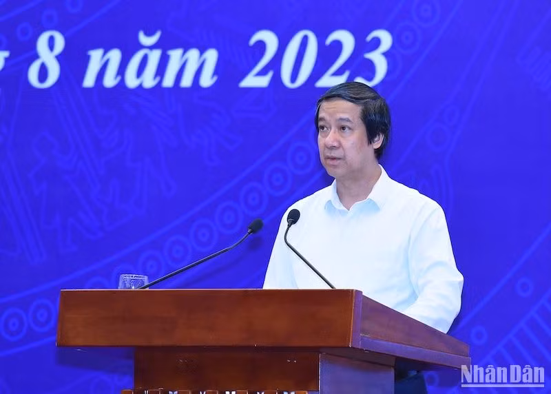 Bộ trưởng Giáo dục và Đào tạo Nguyễn Kim Sơn. (Ảnh: TRẦN HẢI) Bộ trưởng Giáo dục và Đào tạo Nguyễn Kim Sơn. (Ảnh: TRẦN HẢI)