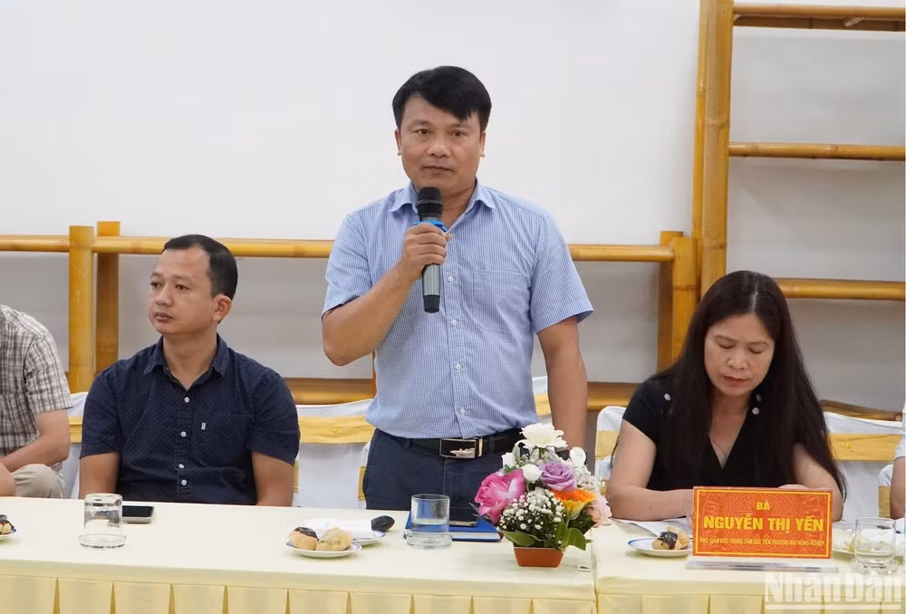Ông Nguyễn Hồng Việt, Trưởng phòng Sự kiện, Trung tâm xúc tiến thương mại nông nghiệp thông tin về Hội chợ làng nghề Việt Nam năm 2024.