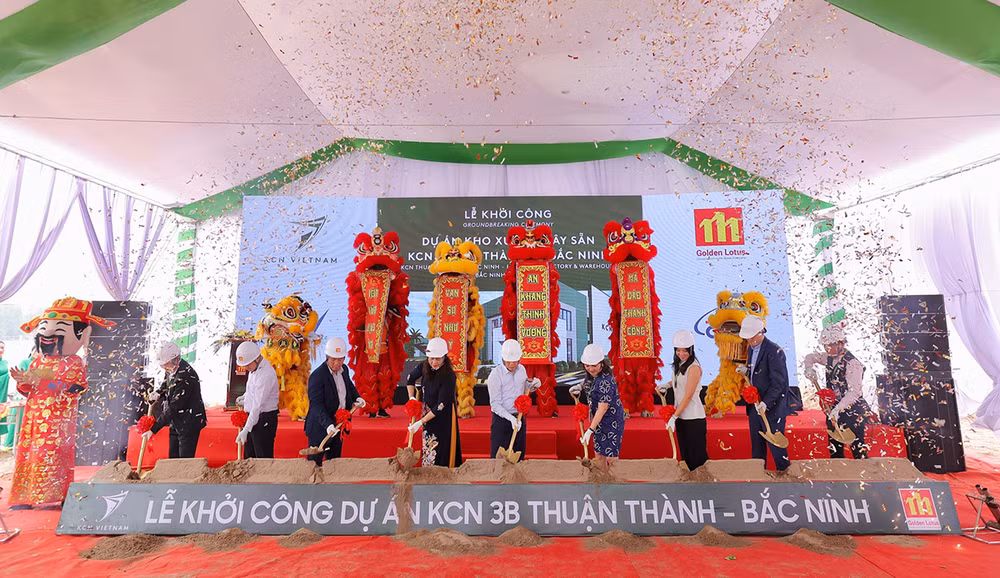 Lễ khởi công xây dựng dự án Khu công nghiệp 3B của KCN Việt Nam tại Bắc Ninh.