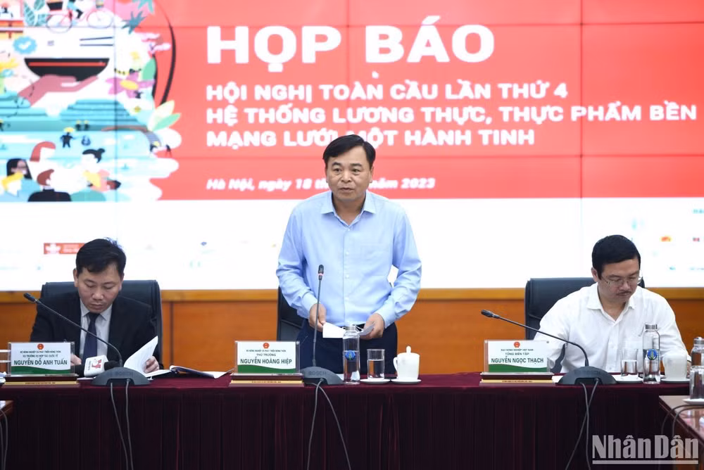 Họp báo Hội nghị toàn cầu lần thứ 4 hệ thống lương thực, thực phẩm bền vững.