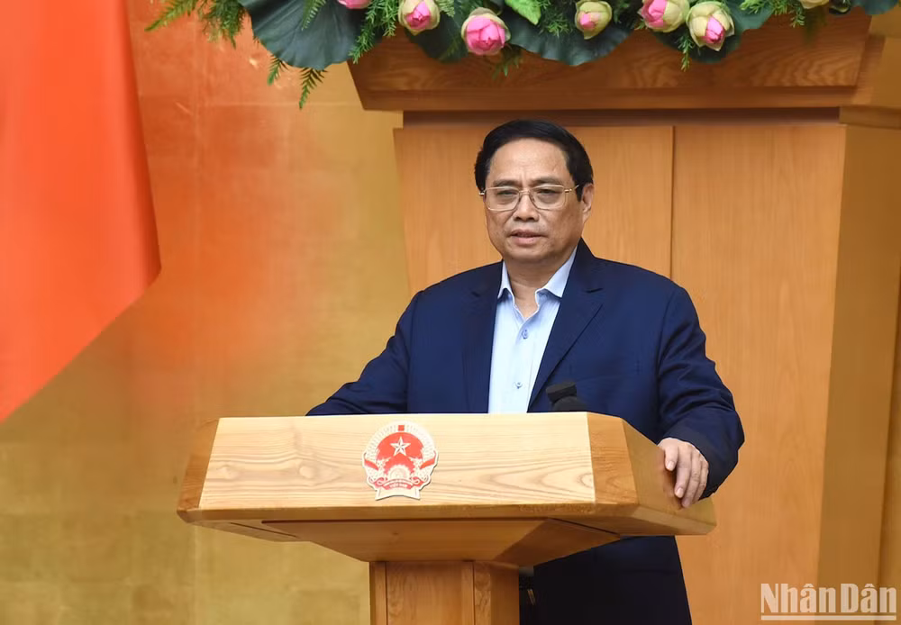 Thủ tướng Phạm Minh Chính phát biểu tại phiên họp. Thủ tướng Phạm Minh Chính phát biểu tại phiên họp.