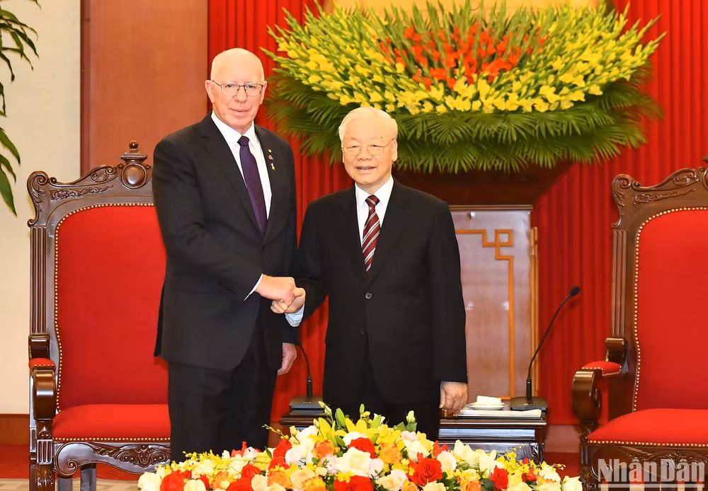 Tổng Bí thư Nguyễn Phú Trọng với Toàn quyền Australia David Hurley.