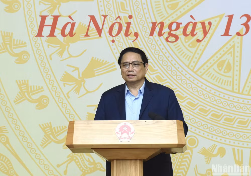 Thủ tướng Phạm Minh Chính phát biểu chỉ đạo hội nghị. Thủ tướng Phạm Minh Chính phát biểu chỉ đạo hội nghị.