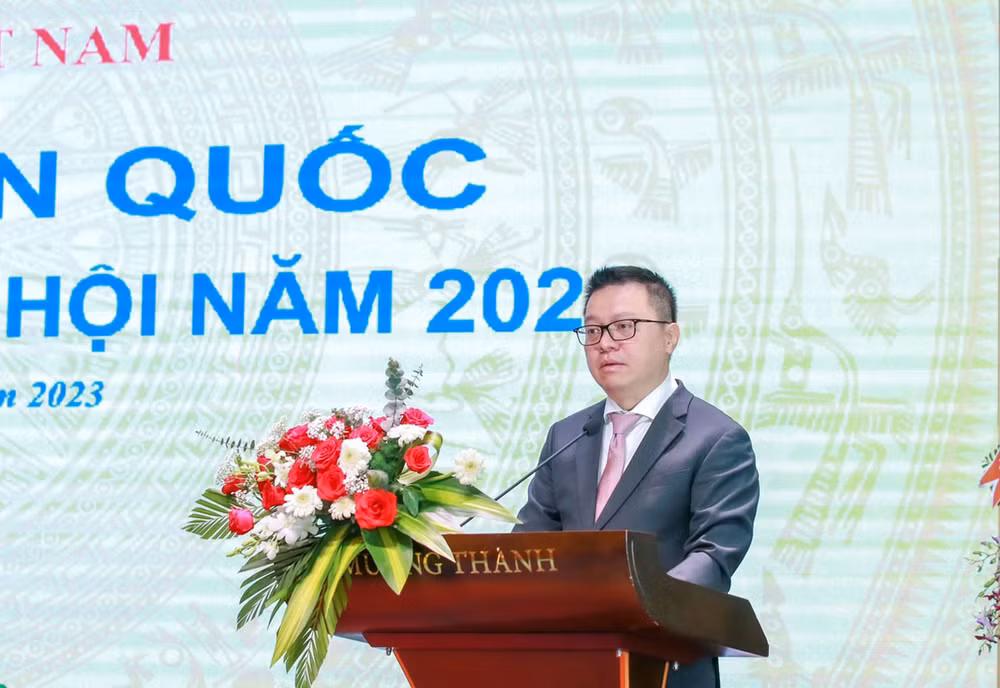 Đồng chí Lê Quốc Minh phát biểu khai mạc Hội nghị. (Ảnh: SƠN HẢI)