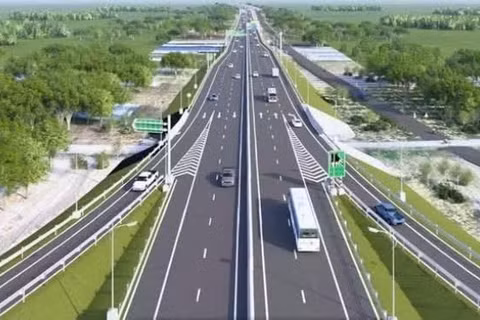 Phối cảnh dự án đường Vành đai 4 Thành phố Hồ Chí Minh đoạn qua Bình Dương. (Ảnh: VÕ LÊ)