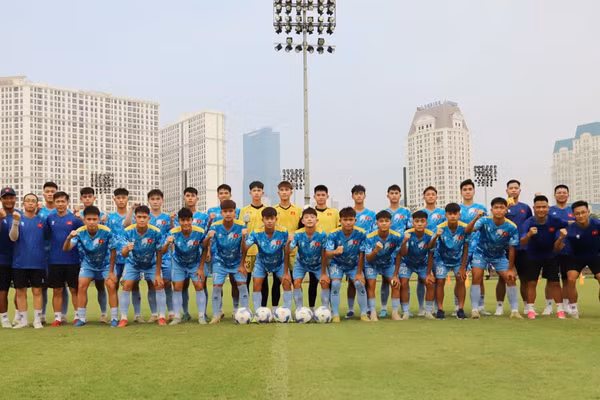Các thành viên đội tuyển U16 Việt Nam. (Ảnh: VFF)