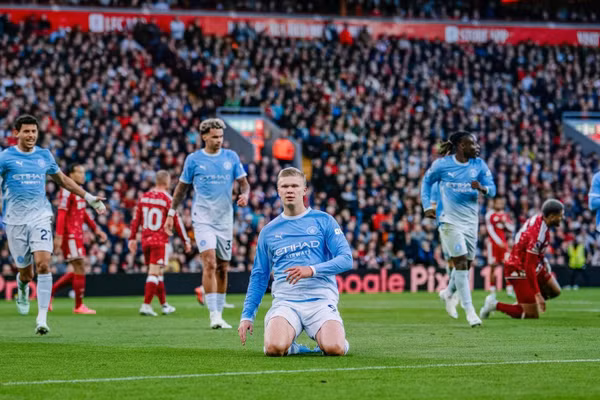 Erling Haaland mang về bàn thắng mở tỷ số cho Manchester City. (Ảnh: MCFC)