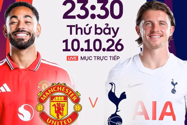 Manchester United chạm trán Tottenham Hotspur. (Ảnh: FPT Play)