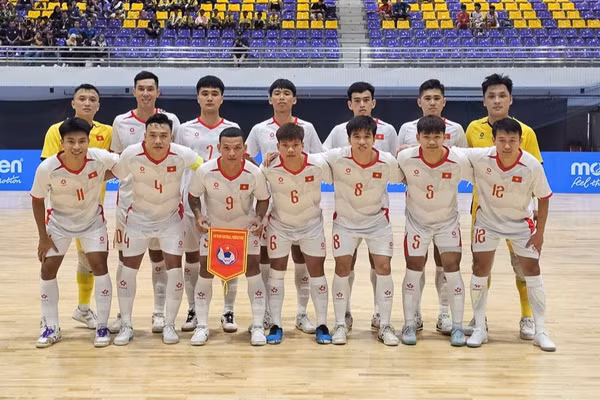 Các cầu thủ của đội tuyển futsal Việt Nam. (Ảnh: VFF)