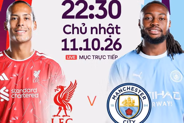 Liverpool chạm trán Manchester City. (Ảnh: FPT Play)