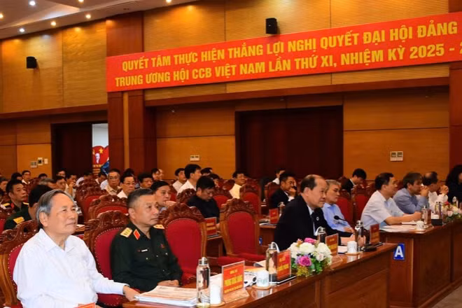 Toàn cảnh Hội nghị tổng kết thi hành Pháp lệnh Cựu chiến binh. 