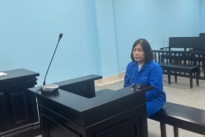 Bị cáo Trần Thị Hòa tại phiên tòa. (Ảnh: TL)
