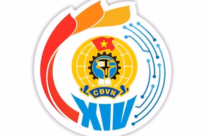 Biểu trưng Đại hội XIV Công đoàn Việt Nam.